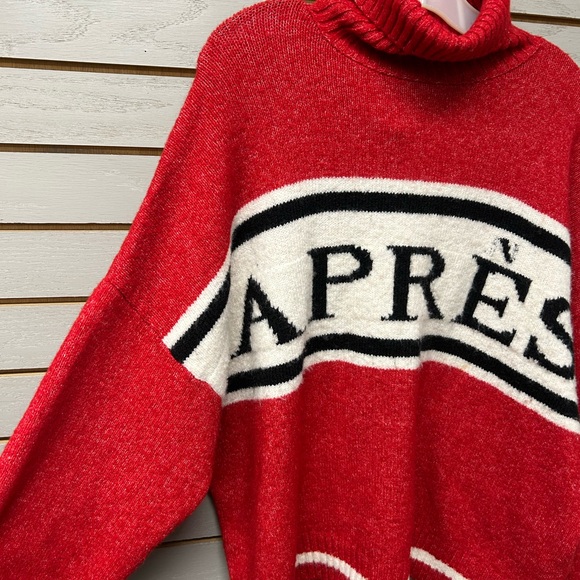 J.O.A. Red Après Turtleneck Sweater - Picture 5 of 7